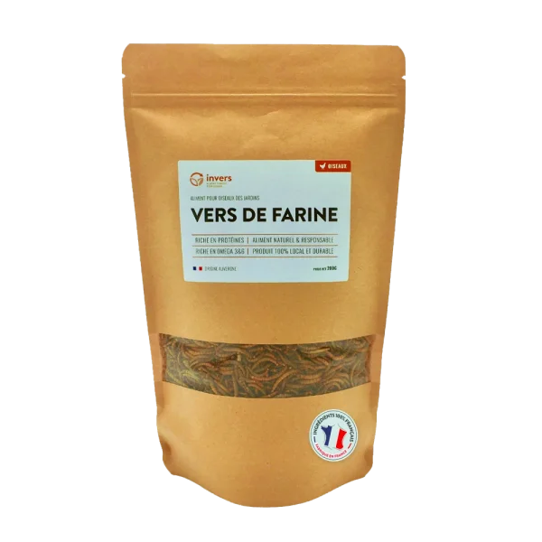 Vers De Farine Déshydratés AF 715 G - Nourriture Naturelle Pour Poules, Oiseaux, Reptiles Et Rongeurs