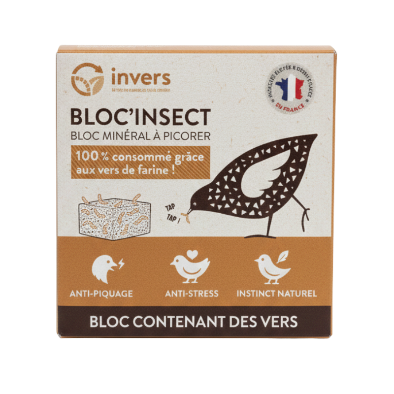 Bloc à picorer aux vers de farine