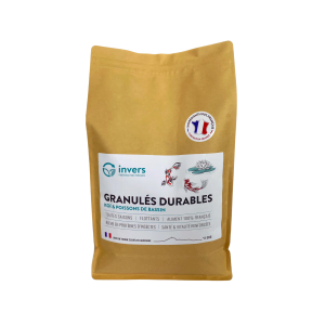 Granulés durables pour poissons de bassin